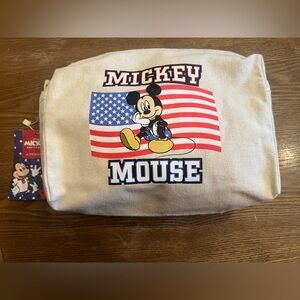 NWT Mickey Mouse Canvas Make Up Bag